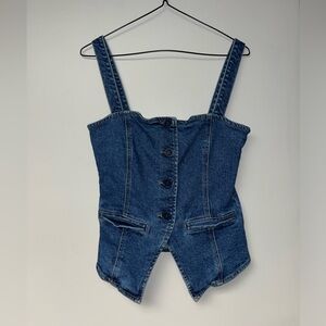 Forever 21 Blue Denim Top